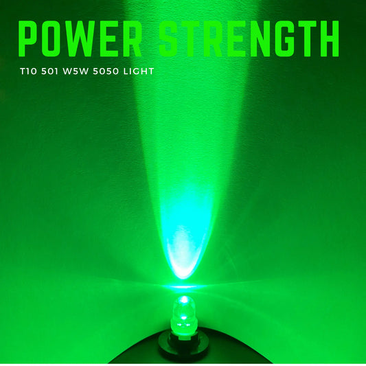 W5W Bulbs LED Green 12V