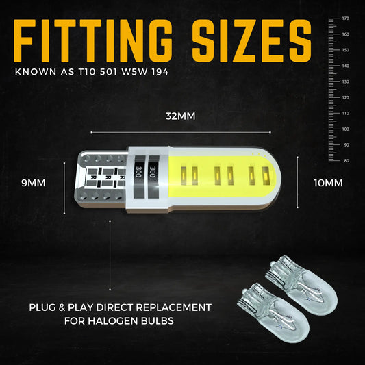 W5W Bulbs LED Silica Canbus White 12V Pack Of 10