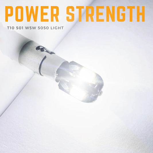 W5W Bulbs LED 8 Smd Canbus White 12v Pack of 10