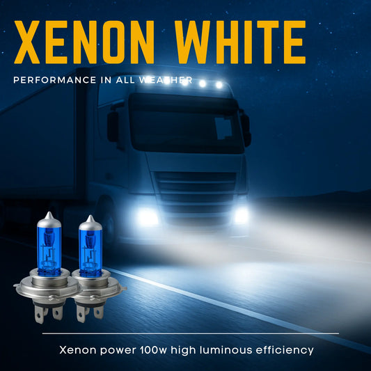 H4 Headlight Bulb 100w Xenon White 24v