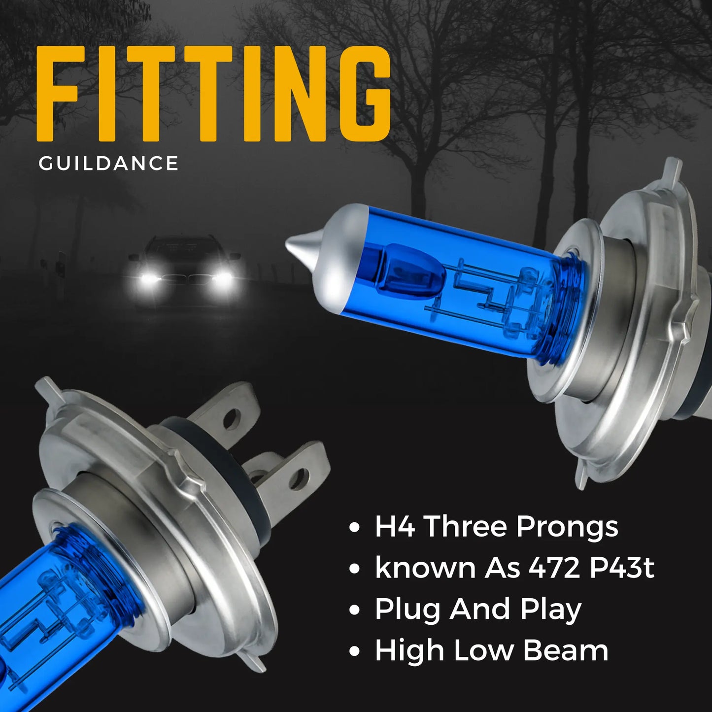 H4 Headlight Bulbs Fitting - Argo