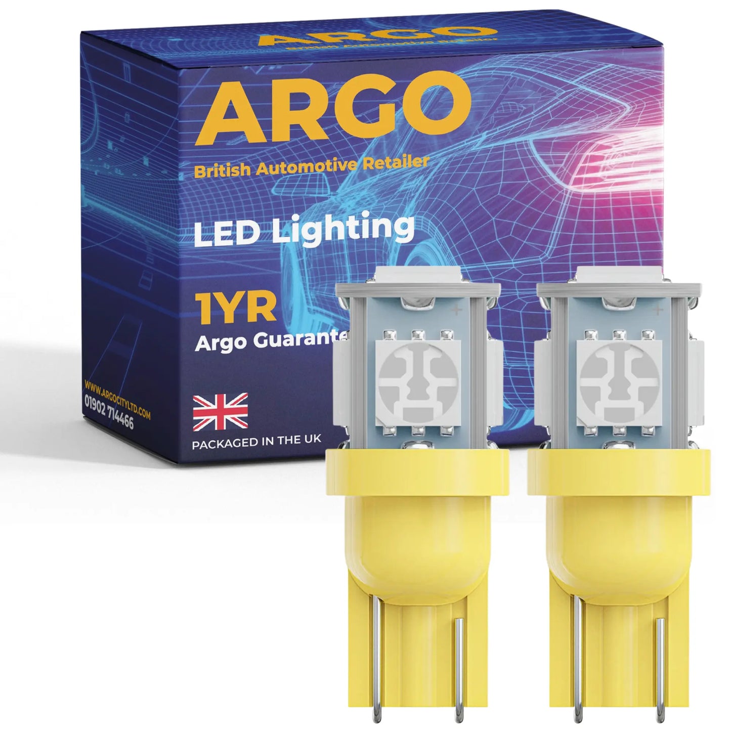 W5W Bulbs LED 5 Smd Amber 24V Argo