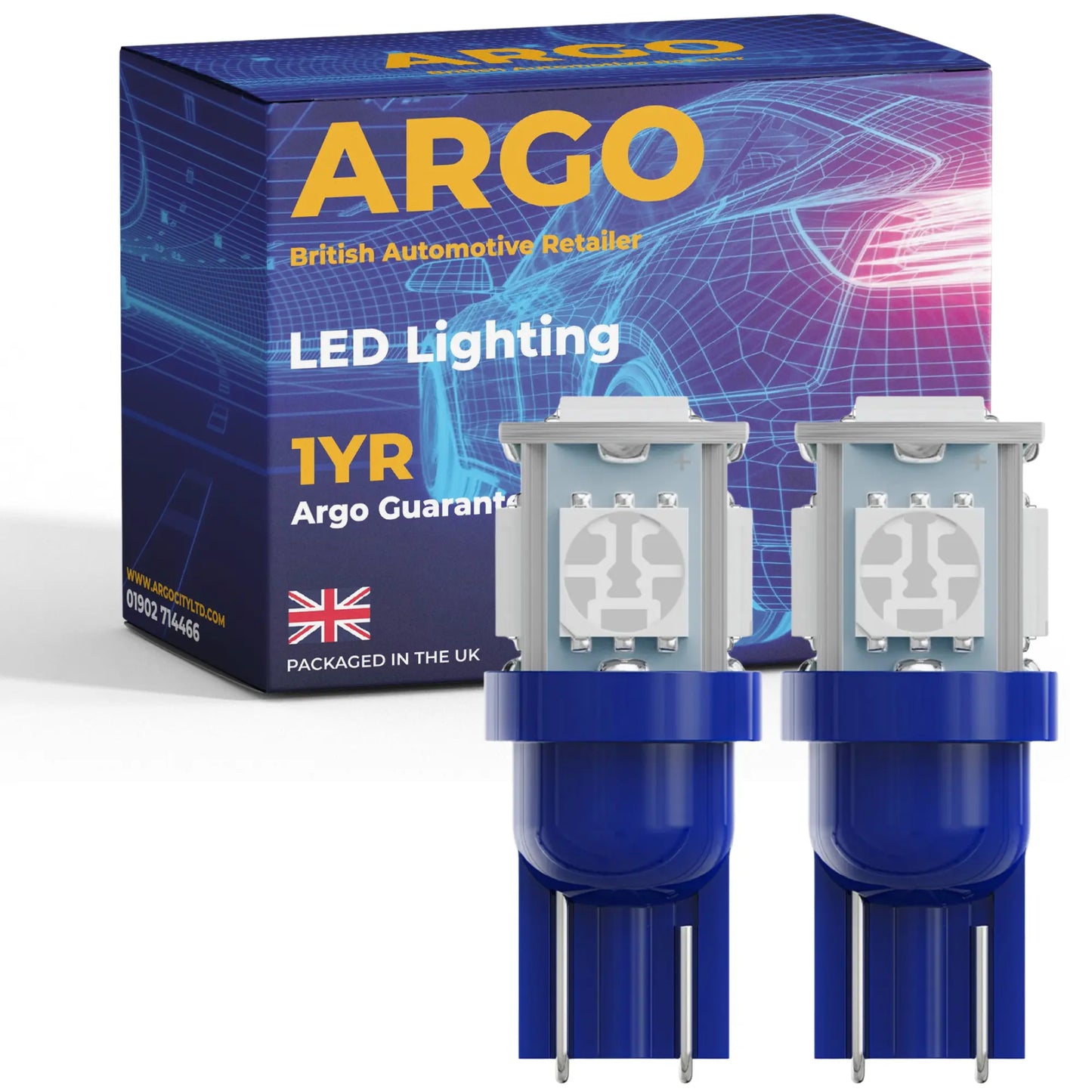 W5W Bulbs LED 5 Smd Blue 24V Argo
