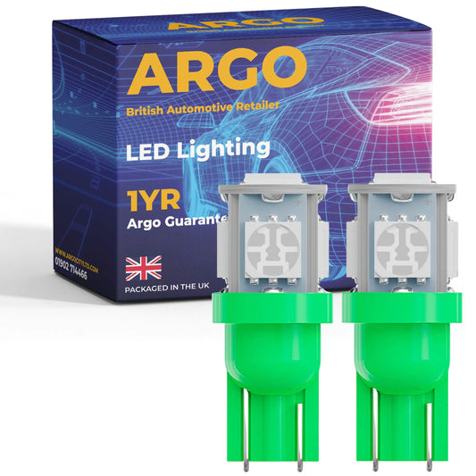 W5W Bulbs LED 5 Smd Green 24V Argo