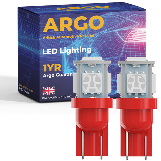 W5W Bulbs LED 5 Smd Red 24V Argo