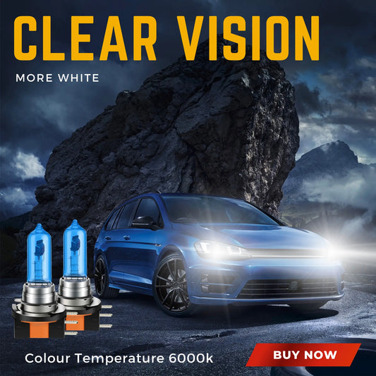 H15 Bulbs 55W Xenon White 12V