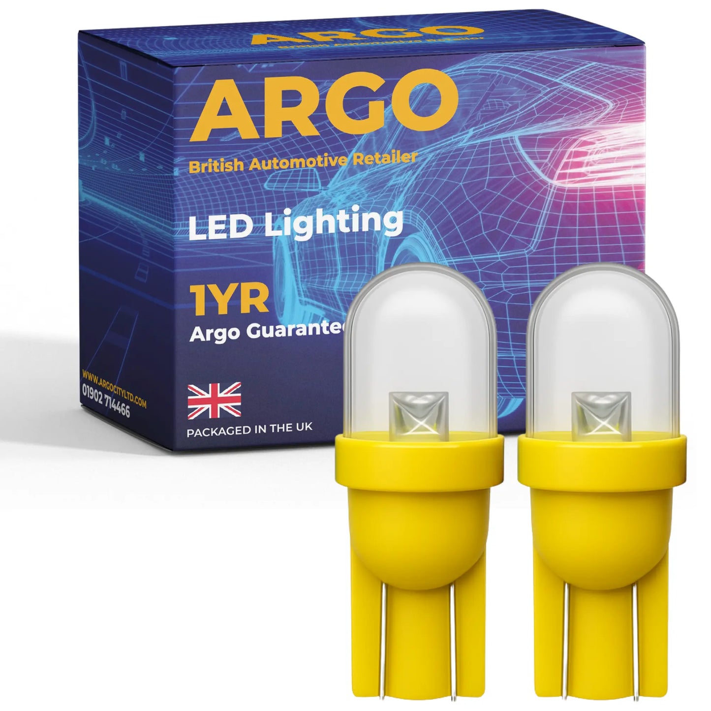W5W Bulbs LED Amber 12V Argo
