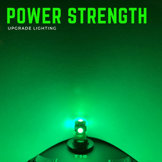W5W Bulbs LED 5 Smd Canbus Green 12v