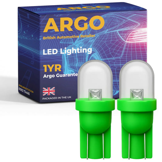 W5W Bulbs LED Green 12V Argo