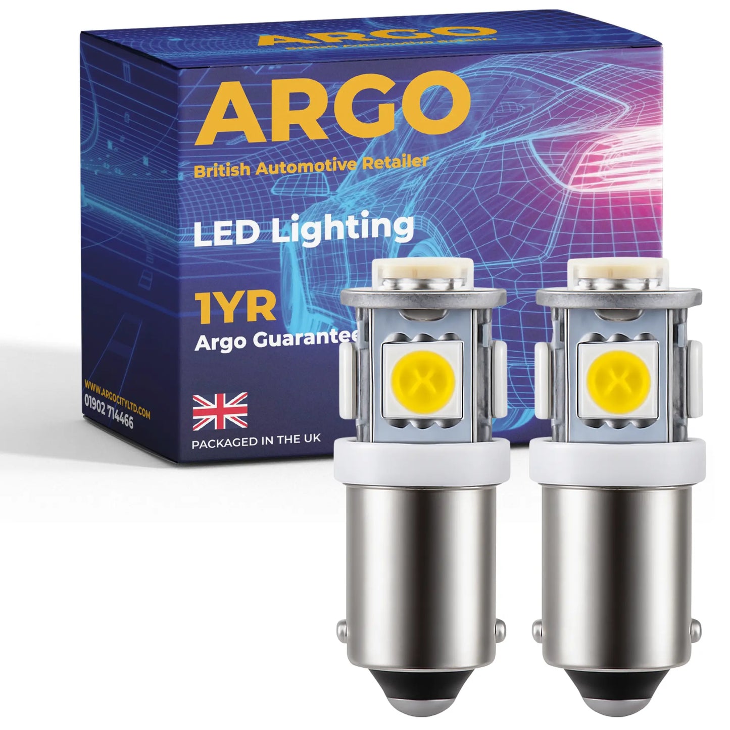 Ba9s Bulbs 5 Smd Led white 12v Argo