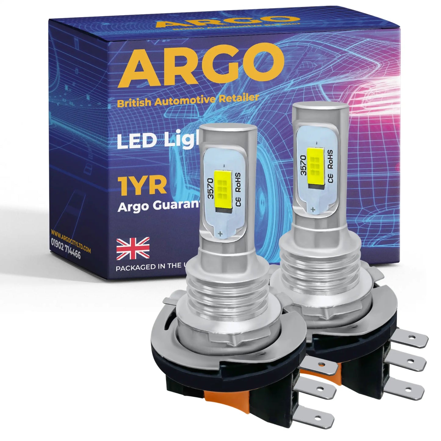 H15 Led Bulb White 12v Argo