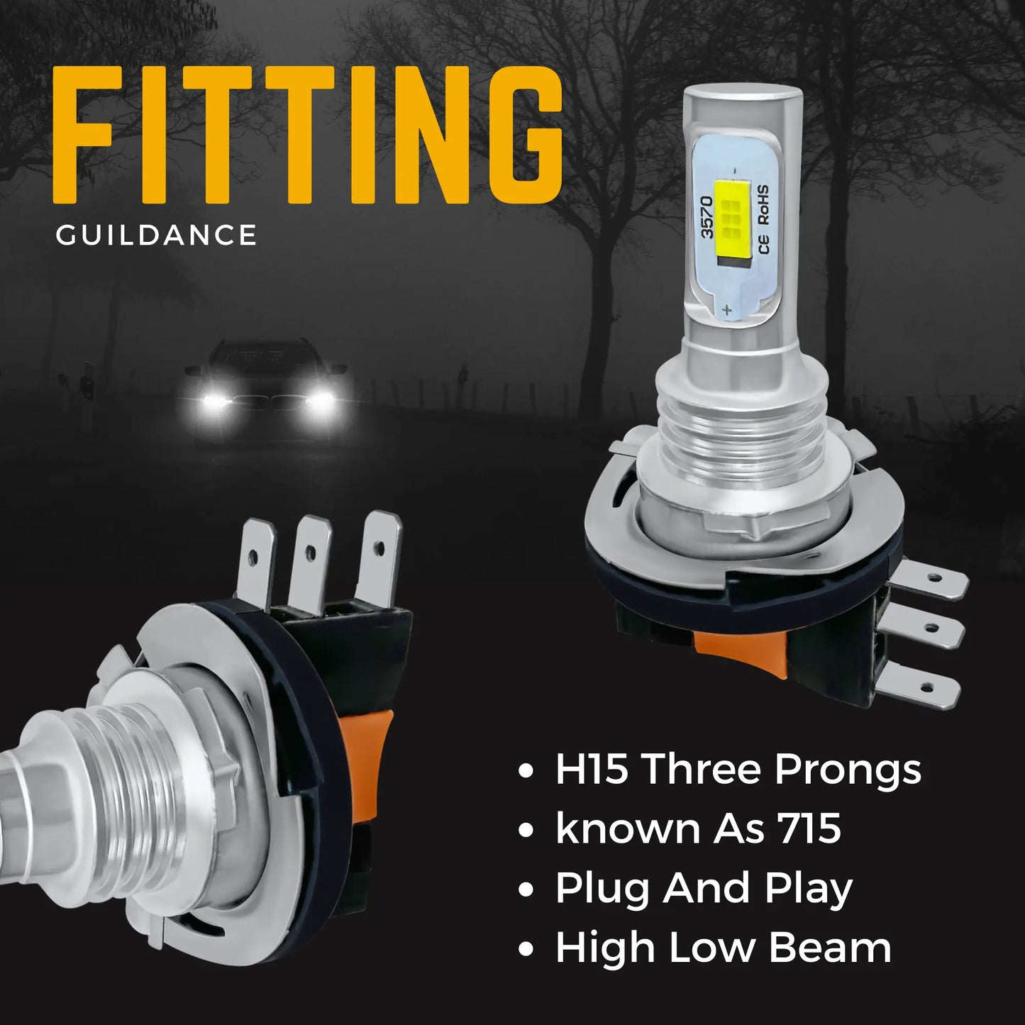 H15 Headlight Bulbs Fitting - Argo