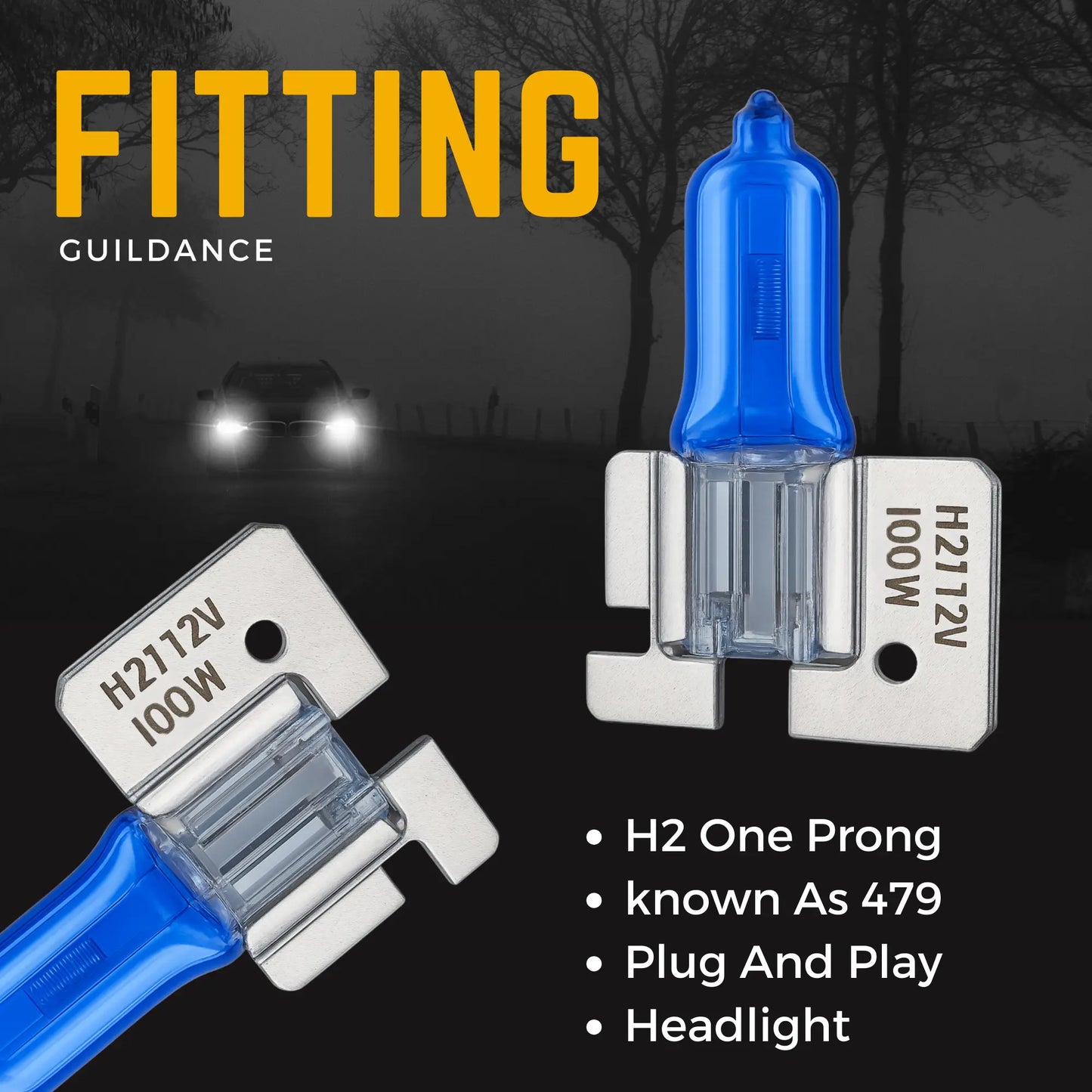H2 Headlight Bulbs Fitting - Argo