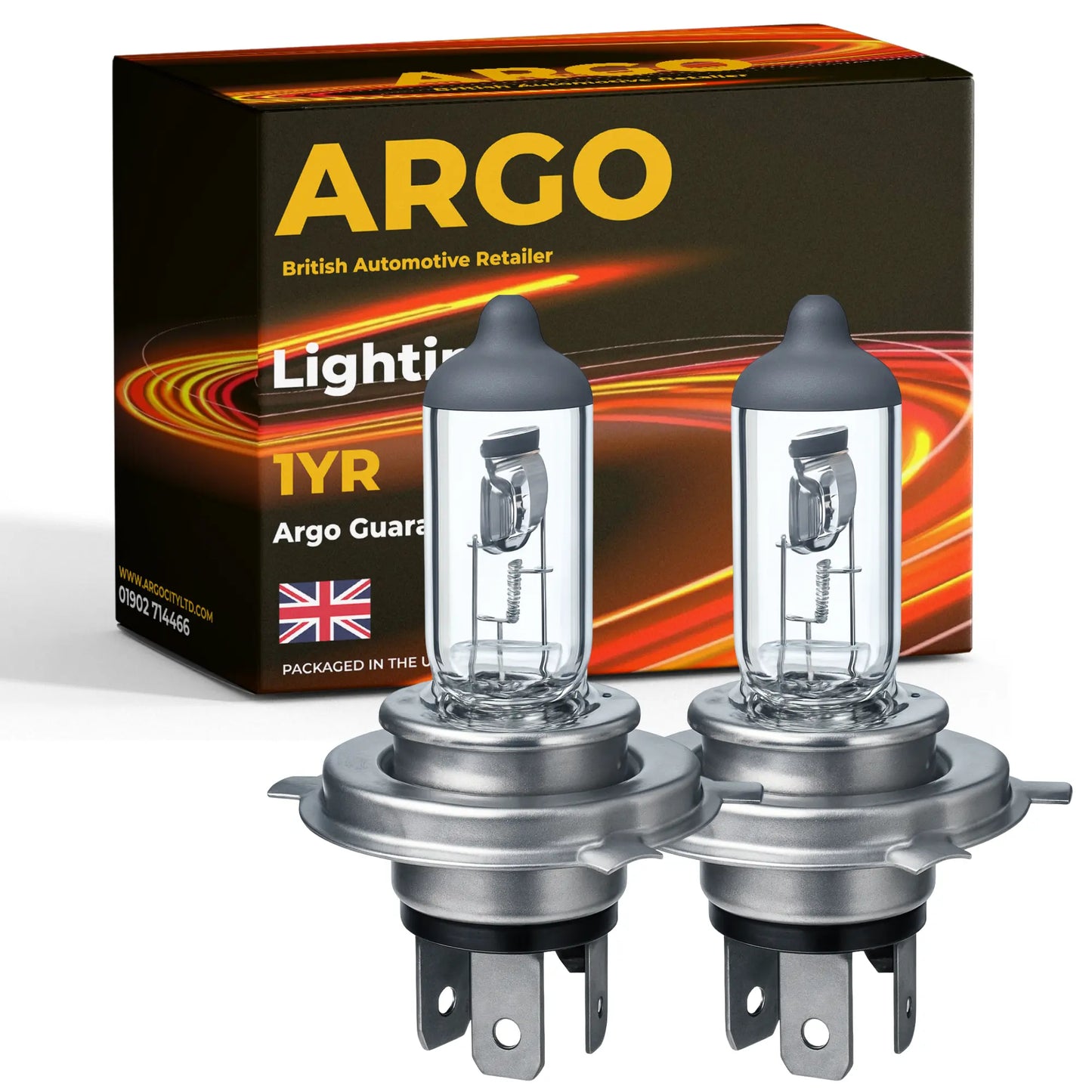 H4 Headlight Bulb 55w Halogen 12v Argo