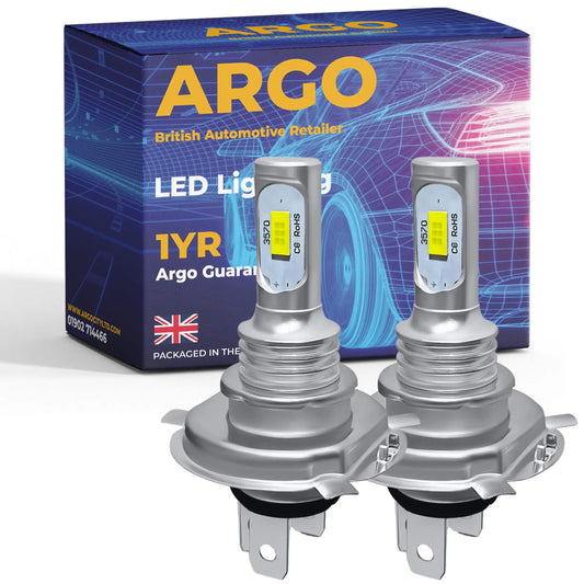 H4 Led Headlight Bulb White 12v Argo