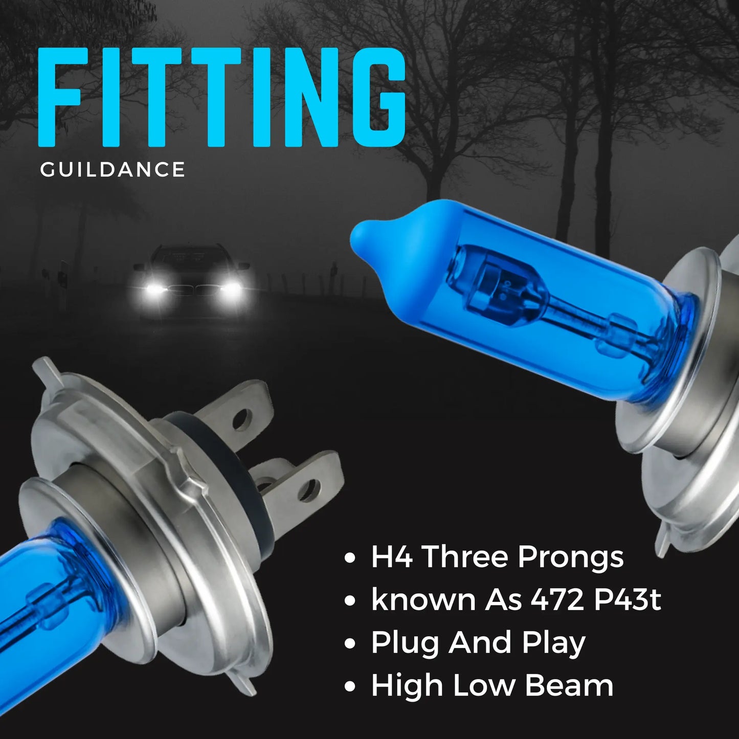 H4 Headlight Bulbs Fitting - Argo