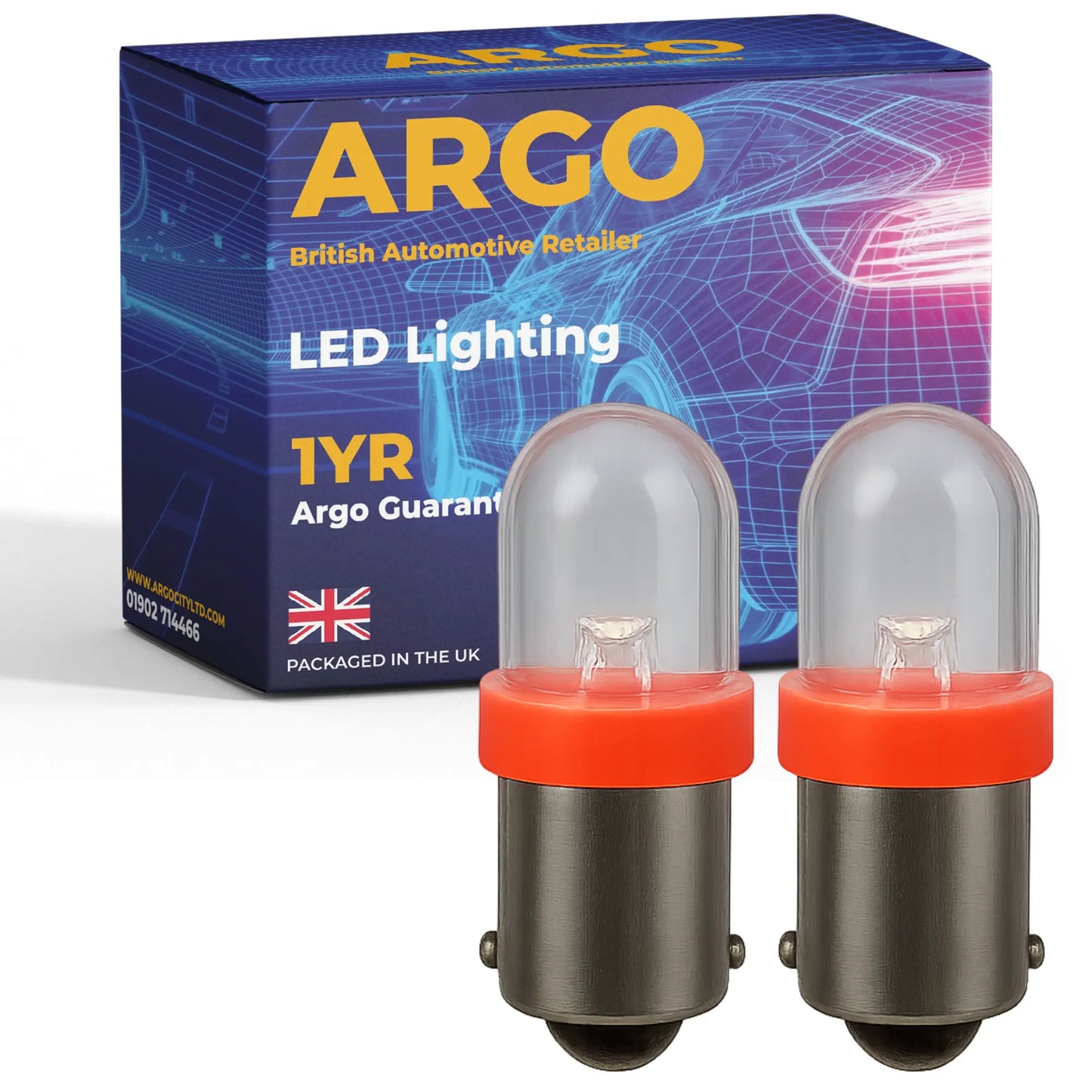 H6w Bulbs Led Red 12v Argo