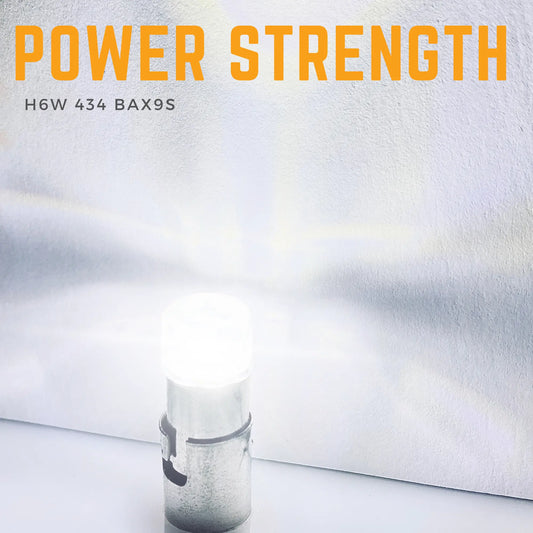 H6w Bulbs Led White Clear Lens 12v