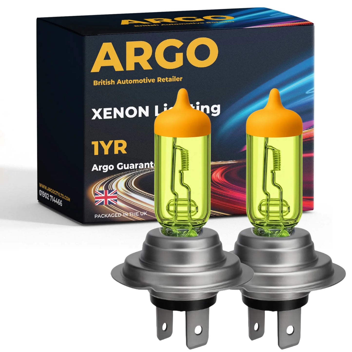 H7 Xenon White Headlight Bulbs - Argo