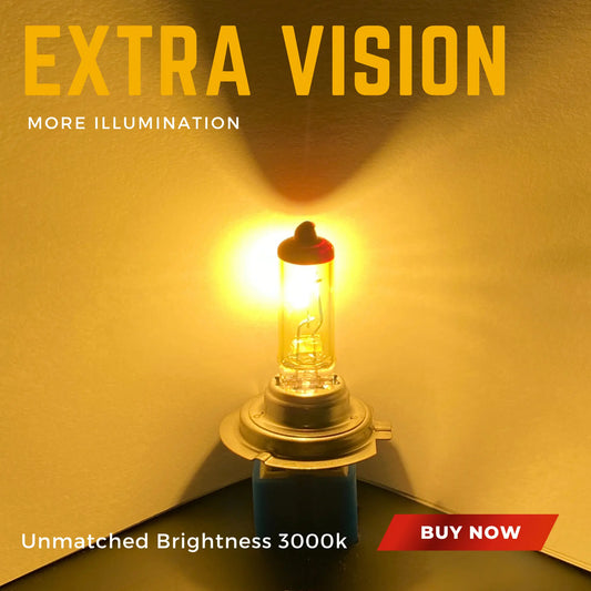 H7 Headlight Bulbs 100w Xenon Yellow 12v