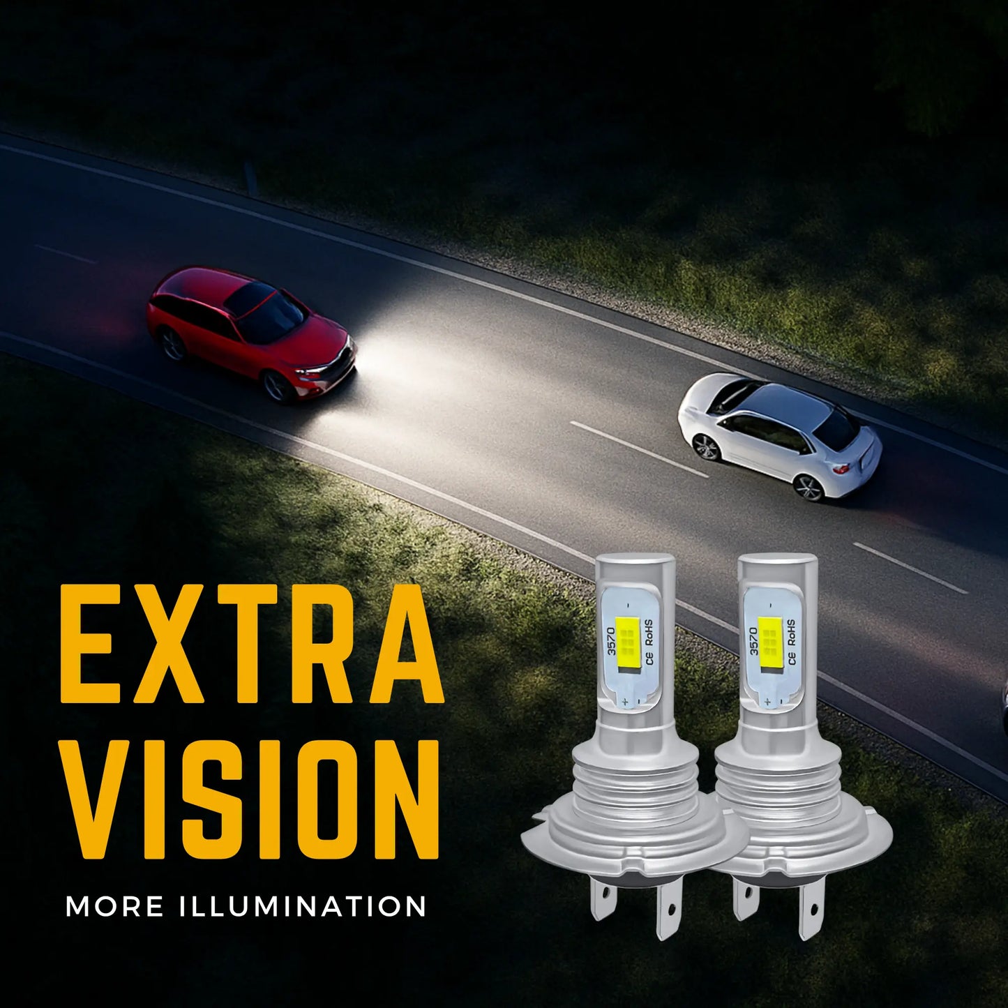 Extra Vision On The Road For H7 Led Bulbs - Argo