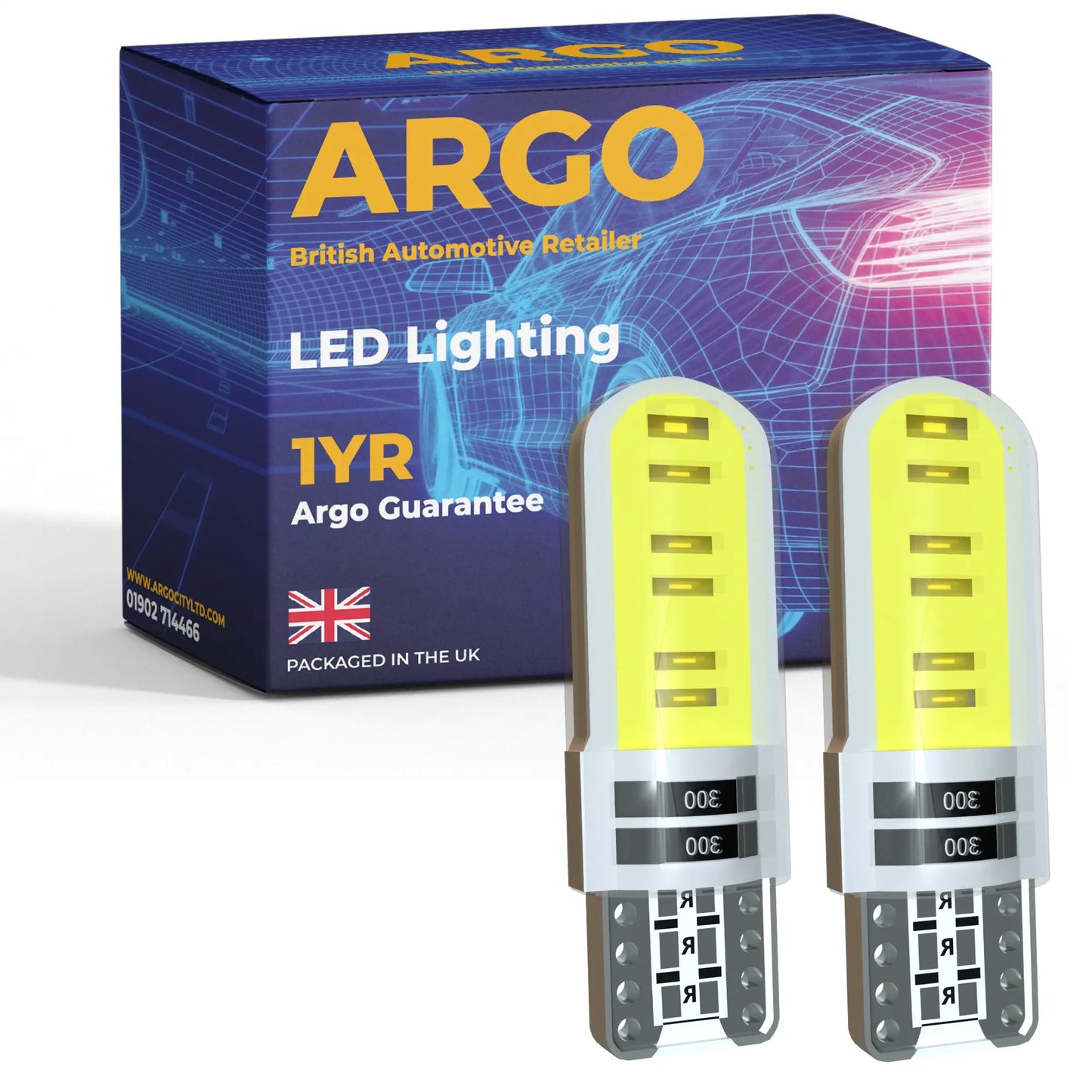 W5W Bulbs LED Silica Canbus White 12V Argo