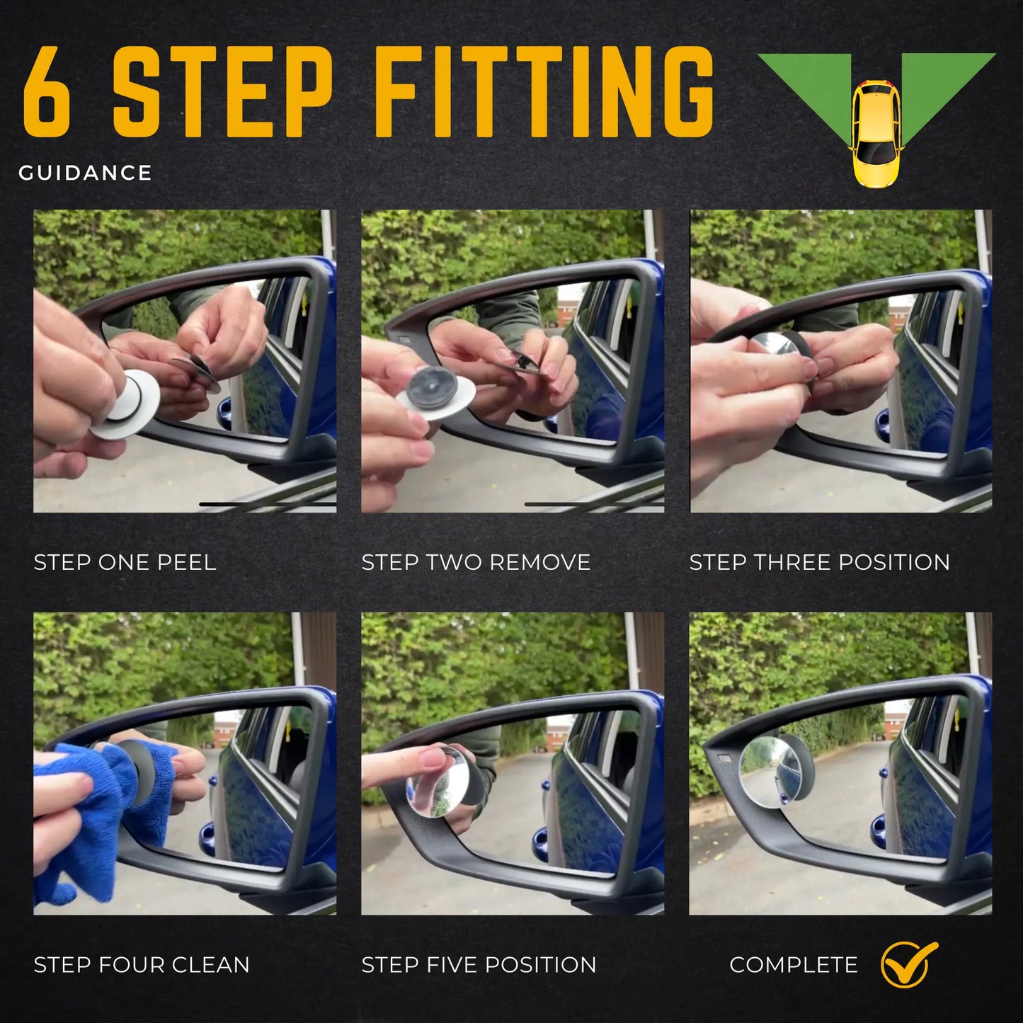 Fitting Guide Car Blind Mirror - Ograytic