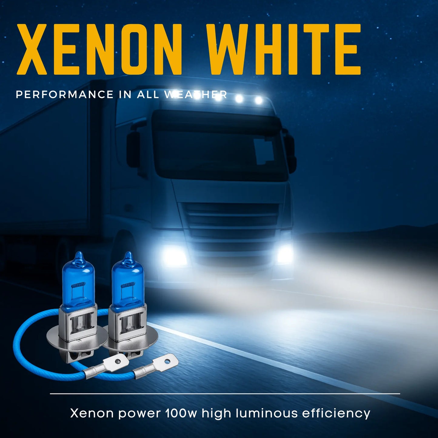Xenon White H3 Headlight Bulbs - Argo