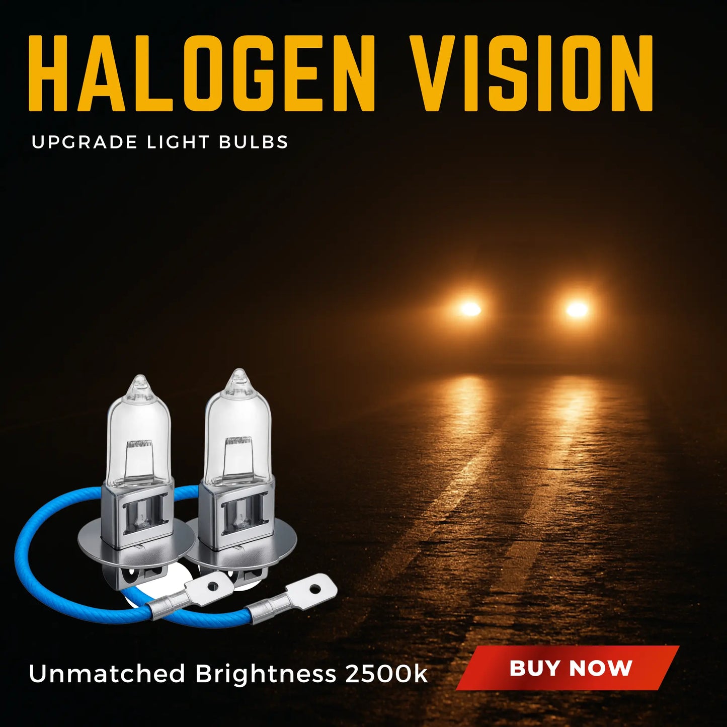 Halogen Warm White H3 Headlight Bulbs - Argo