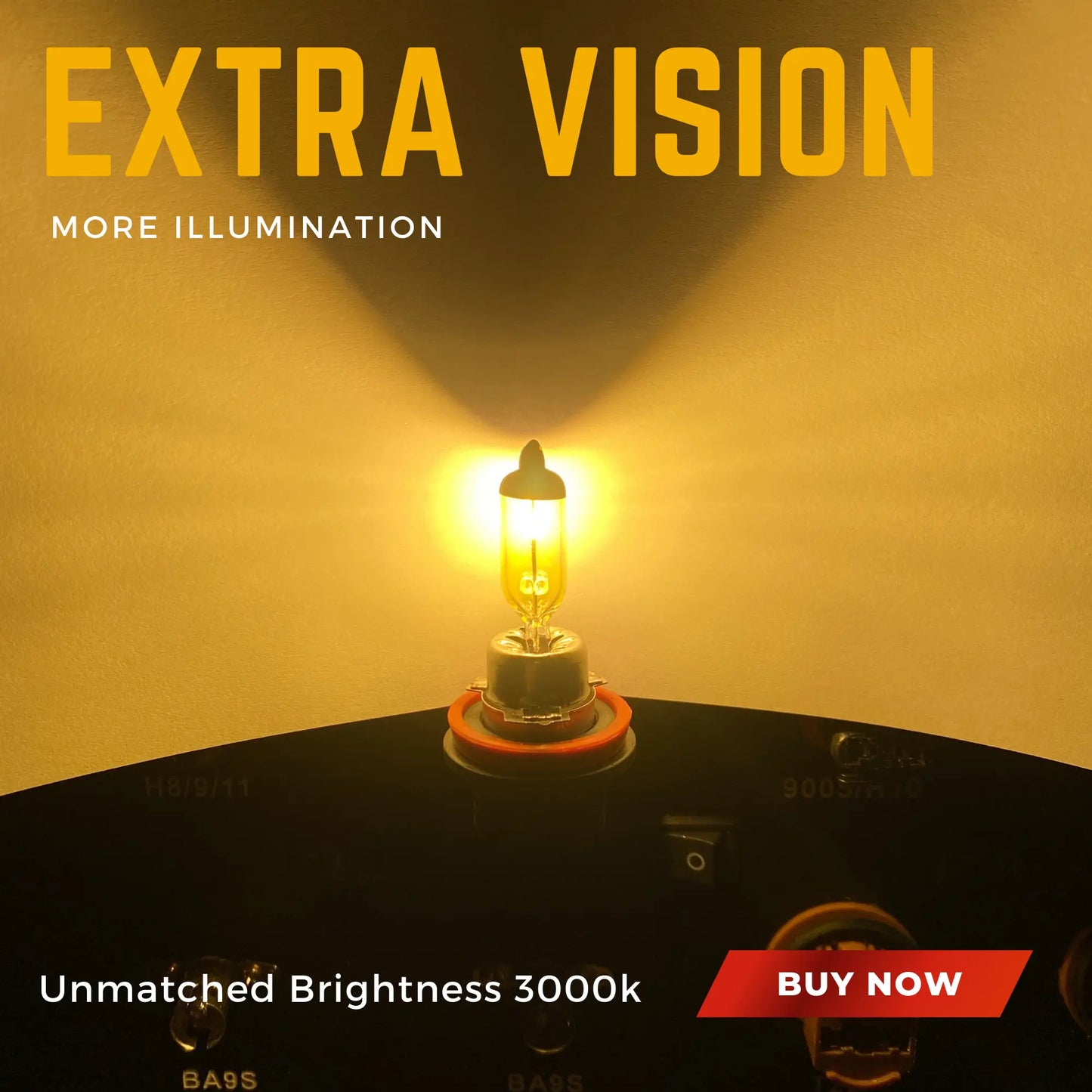 H8 Bulbs Shining In Yellow Light - Argo