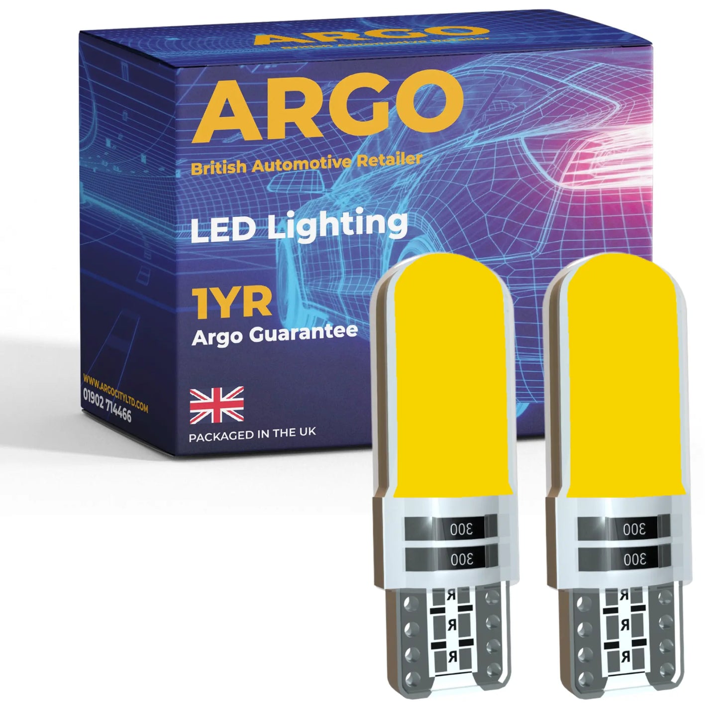 W5W Bulbs LED Silica Canbus Amber 12V Argo