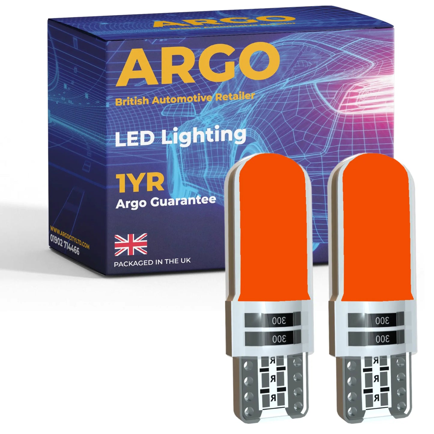W5W Bulbs LED Silica Canbus Red 12V Argo